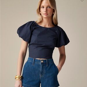 Jcrew fitted puff sleeve